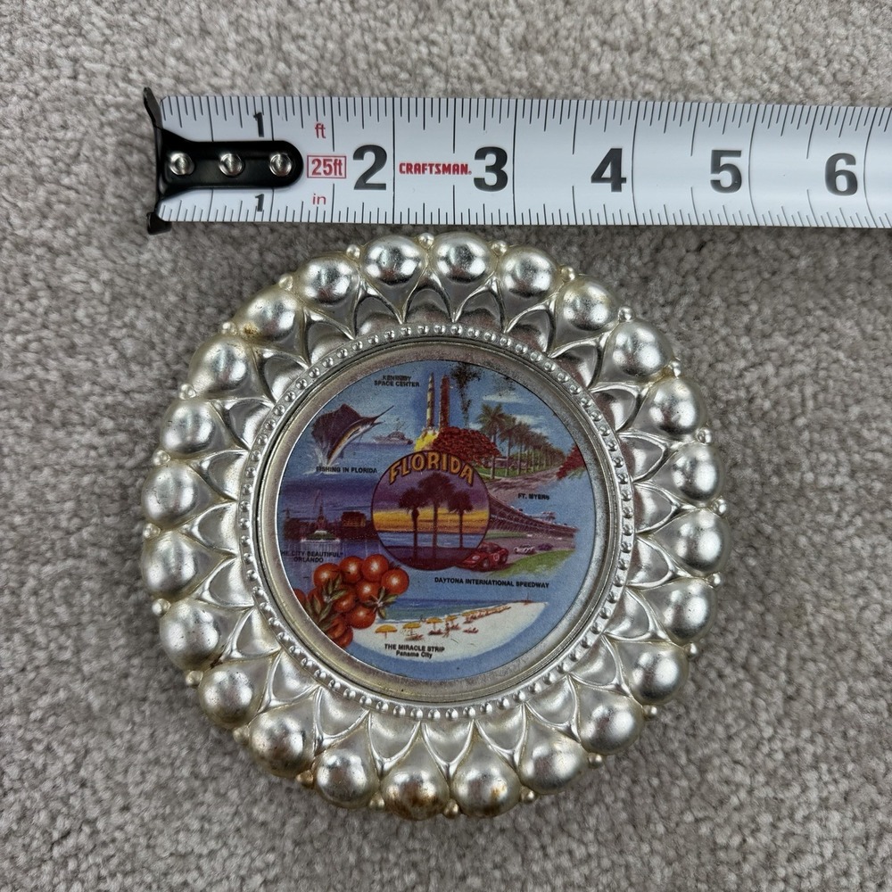 Vintage Collector's Ashtray Of The State Of Florida Pearlesce‎ Popular Landmarks - Picture 4 of 4